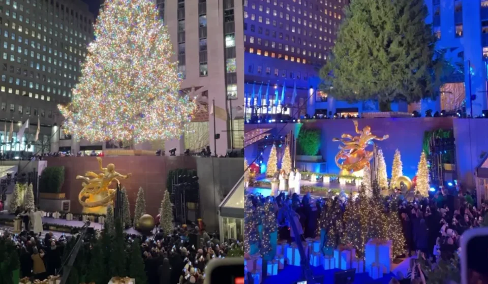 2026 Rockefeller Center Christmas tree lighting video