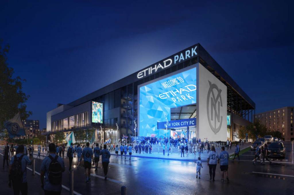 New York City is building its first dedicated professional soccer stadium in Queens—a 25,000-seat, fully electric venue