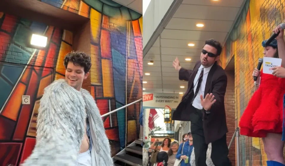 Harry Styles lookalike contest video in Times Square NYC