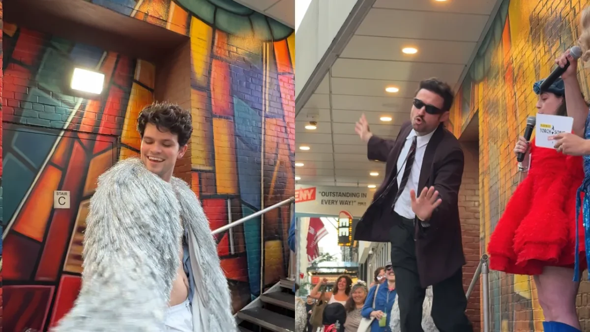 Harry Styles lookalike contest video in Times Square NYC