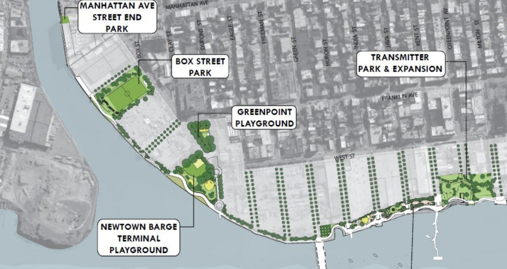 BOX STREET UND NEWTOWN BARGE PARKS