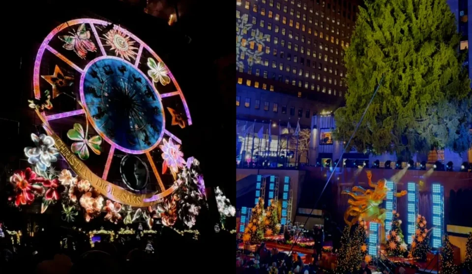 NYC holiday lights and Rockefeller Center tree preview