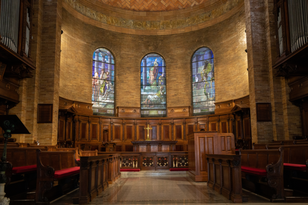 Interiors of St Paul's Chapel at Columbia University