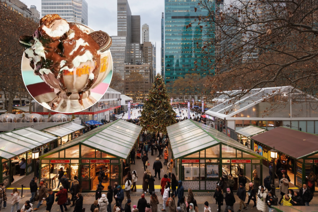 Bryant Park Bank of America Winter Village & Serendipity3