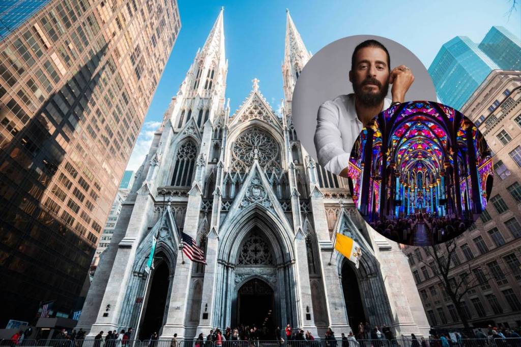 1858 verspotteten die New Yorker die St. Patrick’s Cathedral, weil sie „mitten im Nirgendwo“ gebaut wurde; heute erzählt Jonathan Roumie, Star aus „The Chosen“, von einer 360-Grad-Lichtshow innerhalb ihrer gotischen Mauern