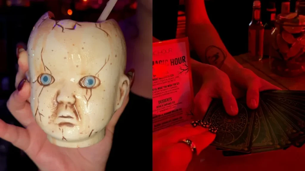 Cocktails in Keramikpuppenköpfen und Skelette, die an Gebäudefassaden emporklettern: 5 Bars in NYC haben sich für den Oktober komplett in immersive Halloween-Pop-ups verwandelt