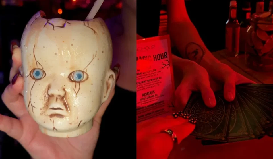 Cocktails in Keramikpuppenköpfen und Skelette, die an Gebäudefassaden emporklettern: 5 Bars in NYC haben sich für den Oktober komplett in immersive Halloween-Pop-ups verwandelt