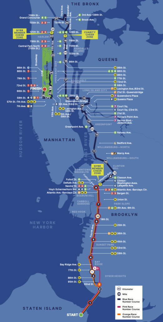 2026 TCS New York City Marathon Course Route Map