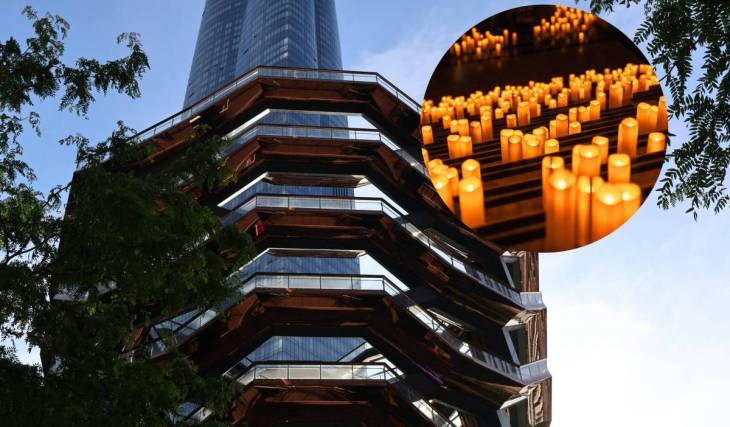 Daylight saving ends on Halloween night this year, and NYC’s most famous staircase is spending the extra hour by candlelight with a string quartet playing ‘Thriller