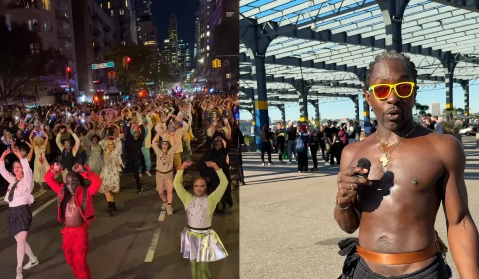 NYC Halloween parade Thriller dance performance