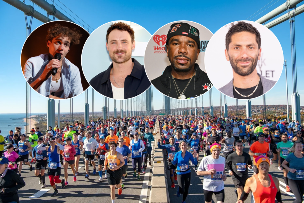 nyc marathon runners, Joshua Bassett, Dylan Efron, N.O.R.E., Nēv Schulman