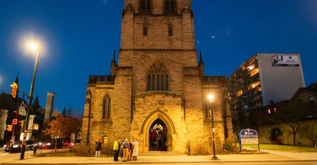 The facade of Knox Church in Ottawa