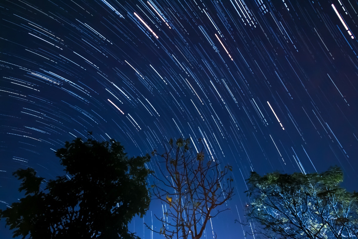 photo of the geminid meteor shower