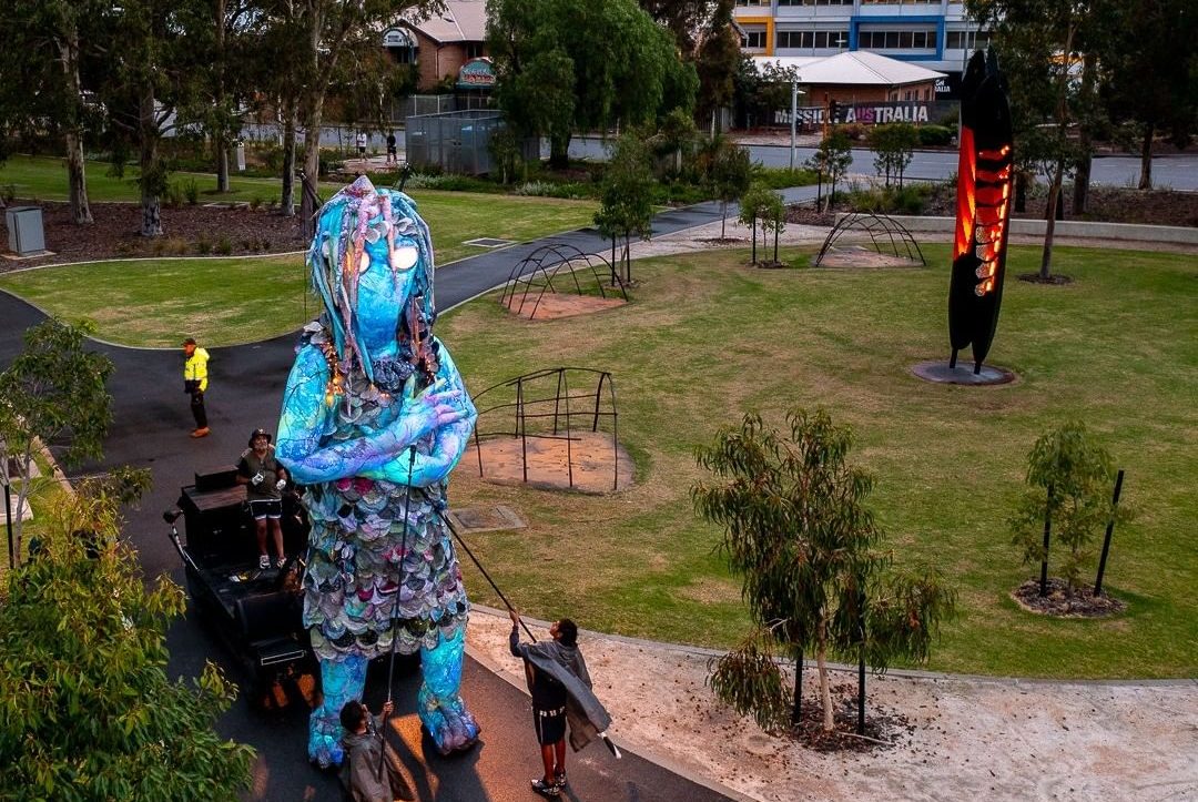 A Very Tall And Glowing Puppet Is Lighting Up Perth CBD This Weekend