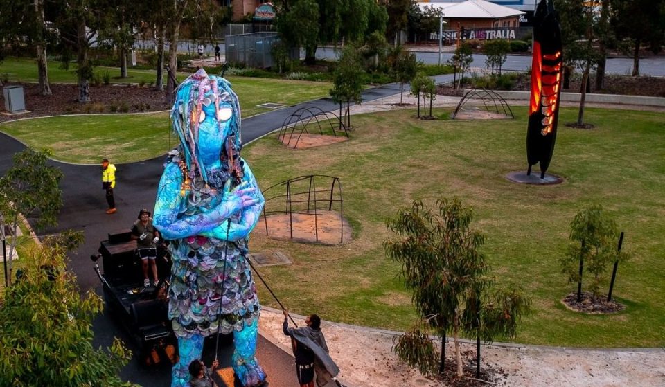 A Very Tall And Glowing Puppet Is Lighting Up Perth CBD This Weekend