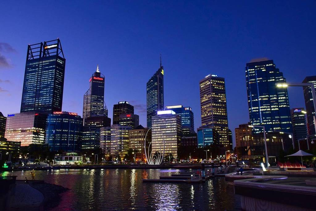 Perth skyline at night