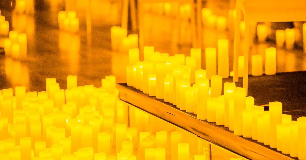 Thousands of candles light up the stage at a Candlelight concert