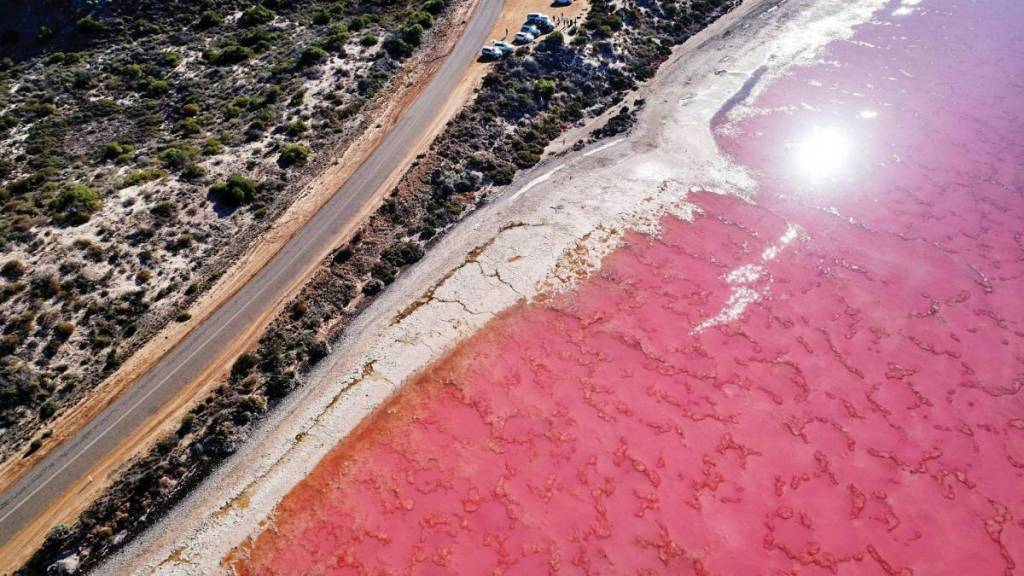 Hutt Lagoon from the top