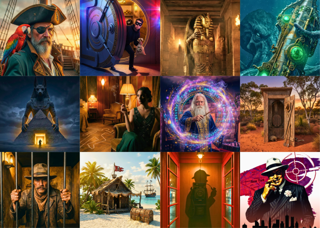 This award-winning escape room destination is packed with pirate ships, magic, heists and wild adventures