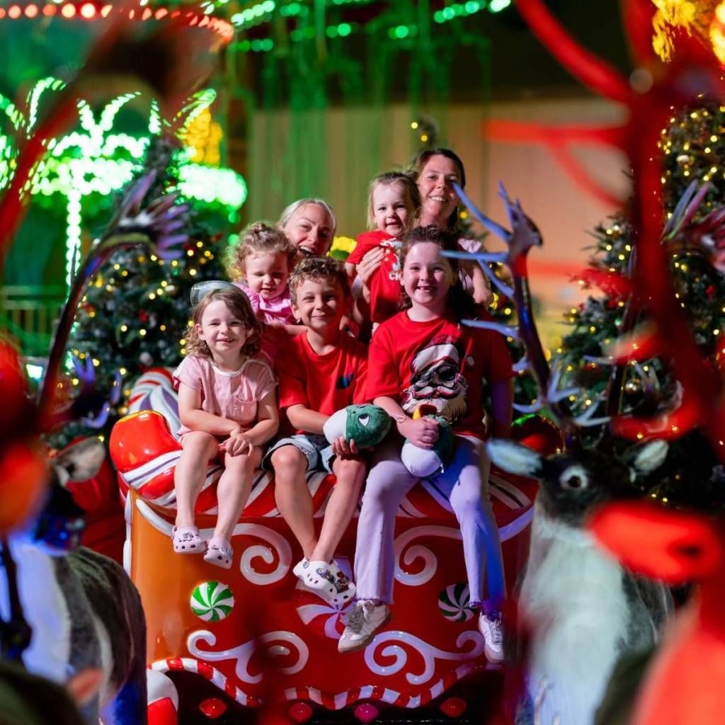 santa with kids