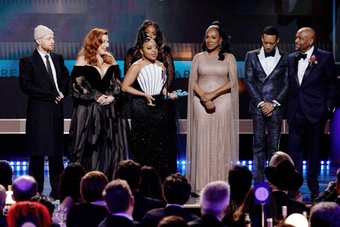 The cast of "Abbott Elementary" accepts SAG Award for Best Comedy