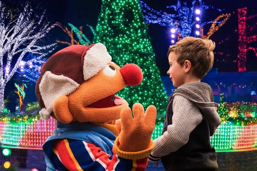 Sesame Street characters interact with children; things to do this December
