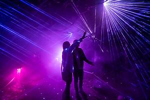 Guests marvel at the lights of Astra Lumina