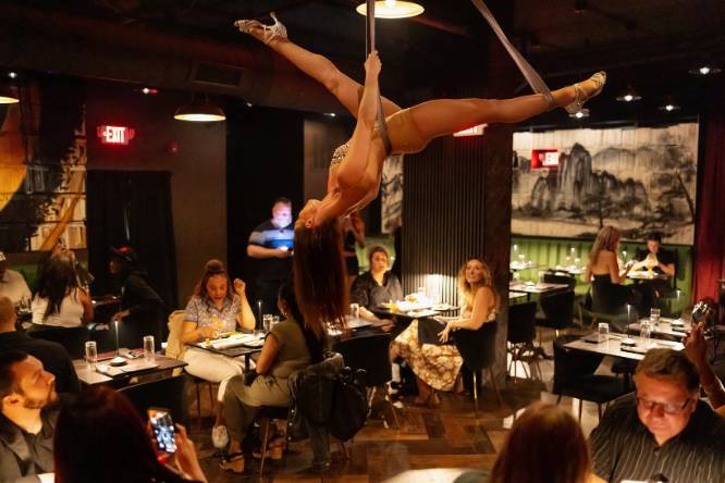aerialist spinning