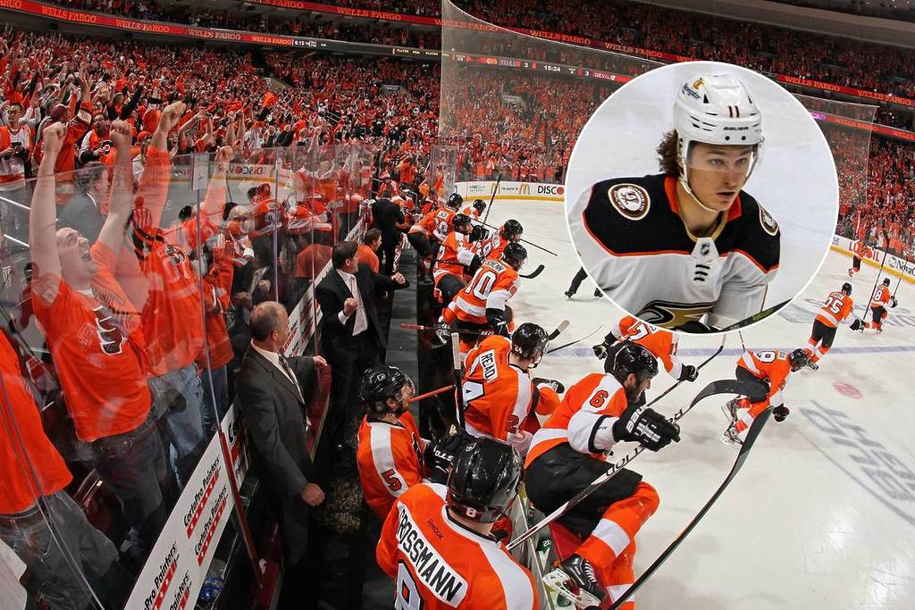 Image shows the new Flyers player, Trevor Zegras