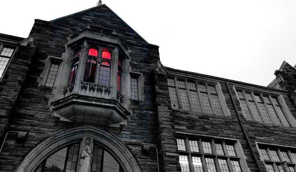 For One Day Only Philadelphia’s 100-Year-Old Church Becomes a Scary Movie Spectacle in the Sky