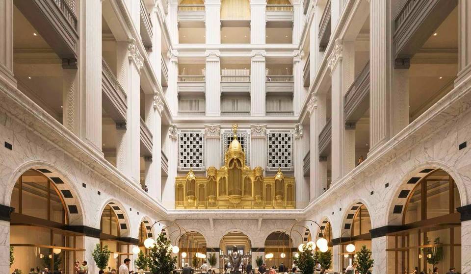 Philadelphia’s Historic Wanamaker Building May Be Getting A Stunning Transformation—With New Retail, Loft Apartments, And A Rooftop Pool Overlooking City Hall