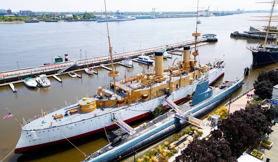 Inside The Huge Philadelphia Maritime Museum Home To The Oldest Steel Warship Afloat In The World And A Secret WWII-Era Submarine