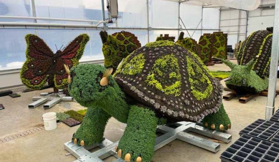 America’s Oldest Zoo Is Debuting 3 Massive ‘Living’ Sculptures Made Of 8,800 Plants This April