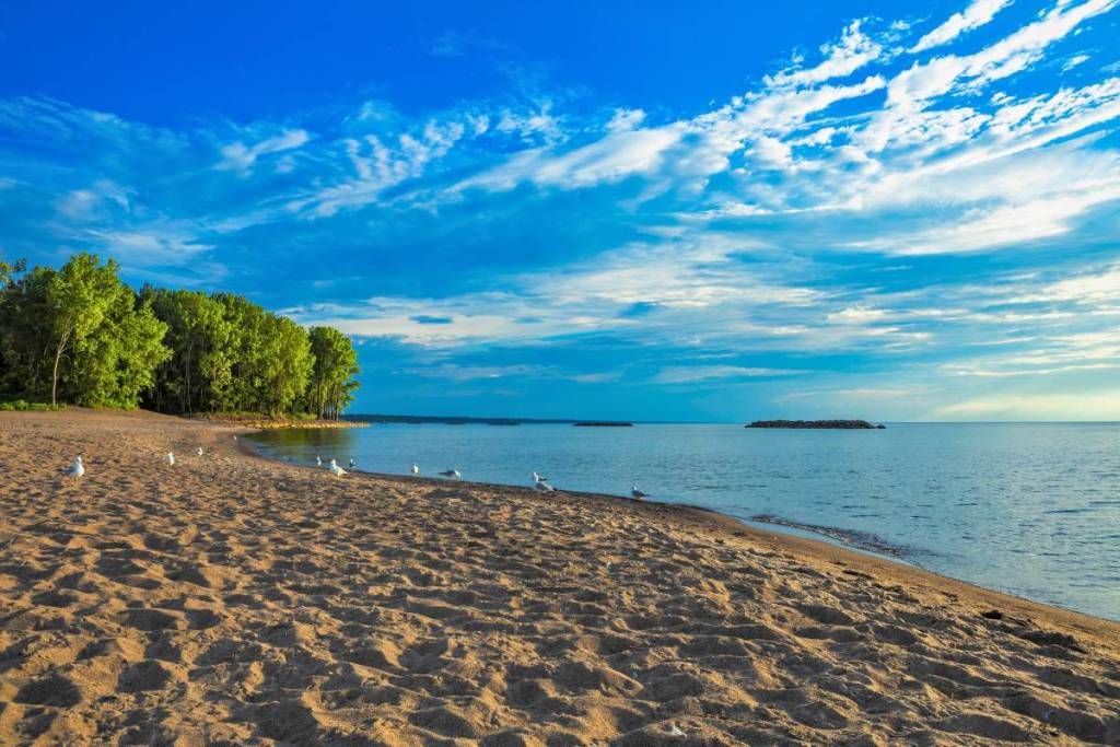 Pennsylvania’s freshwater coastline is hailed as America’s No. 1 lake — connecting 7 miles of Presque Isle beaches, nearby wineries, and world-class walleye fishing