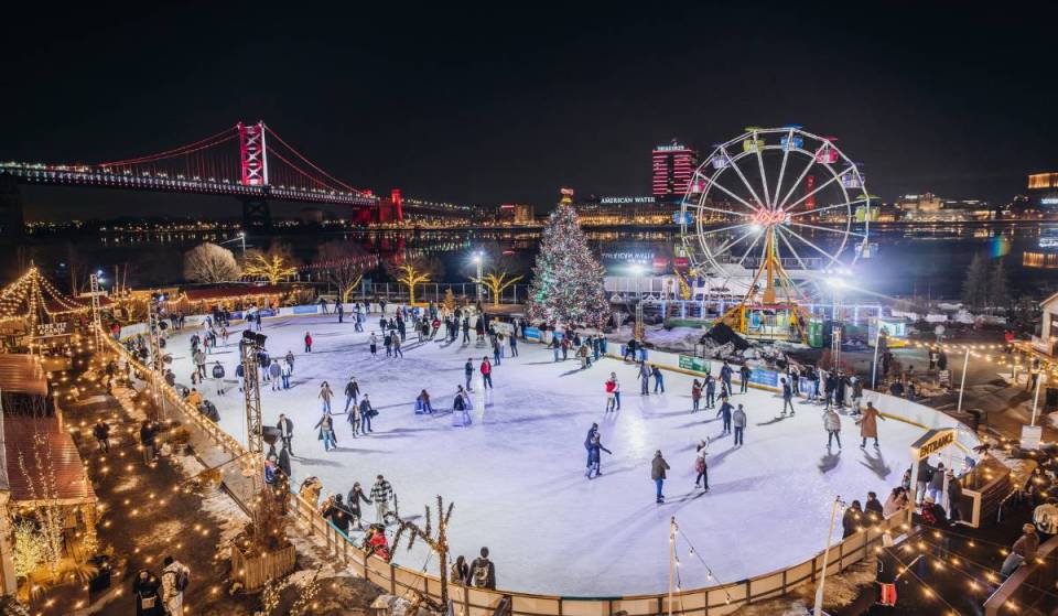 “A place where Philadelphians come together”: the massive waterfront Winterfest returns with an NHL-sized rink, cozy firepits, and $5 skating on November 27