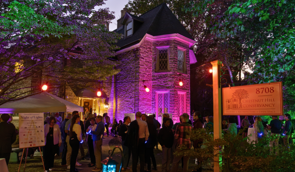 Starting October 2, Chestnut Hill’s historic Germantown Avenue becomes a free outdoor museum for four nights of glowing archival projections