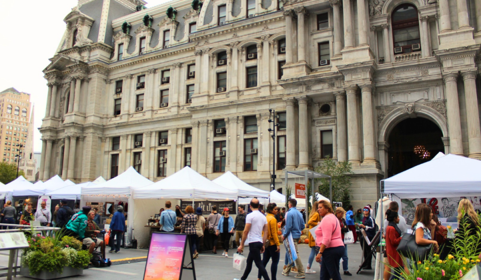 Center City’s 10th annual fall market hits Dilworth Park Oct. 9 with over 80 local makers, a pop-up pickleball court, bacon on a stick, and free admission