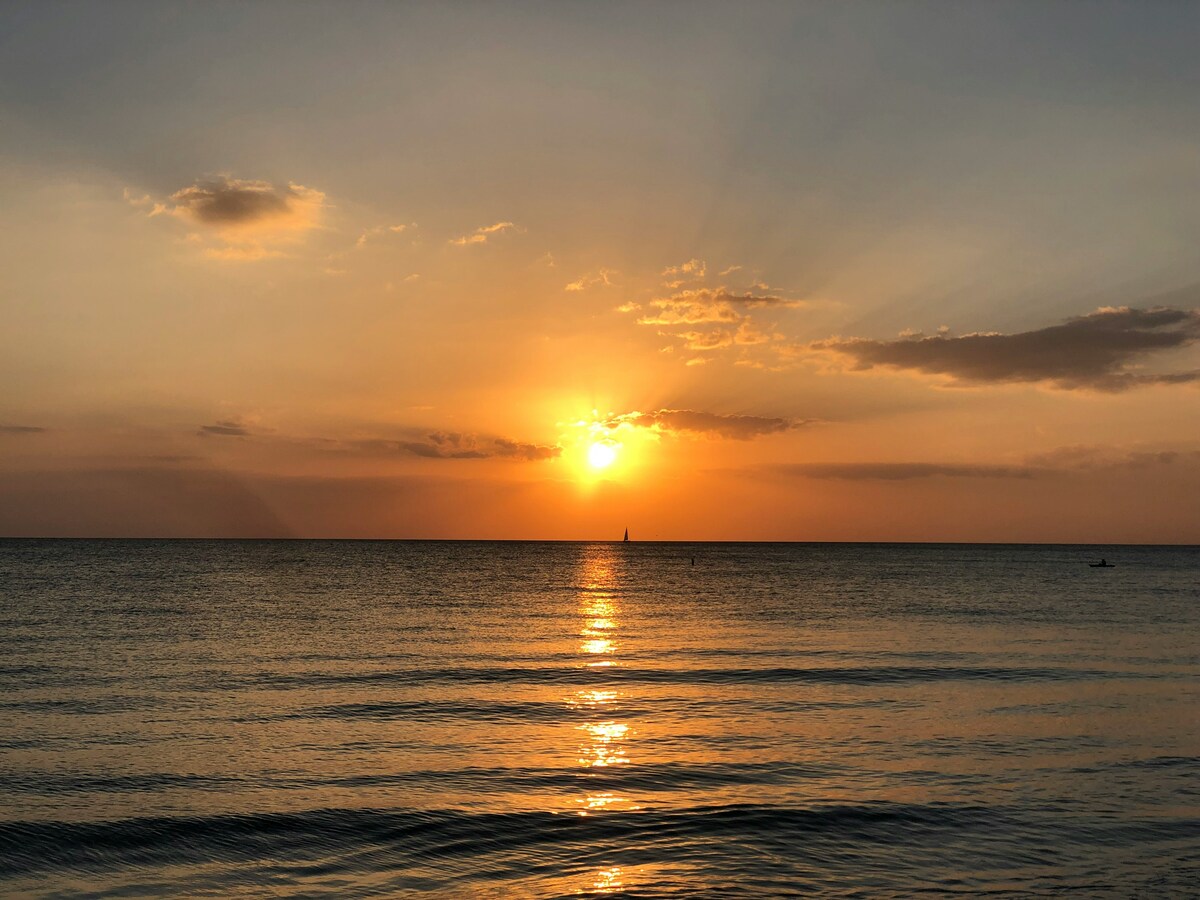 barca tramonto