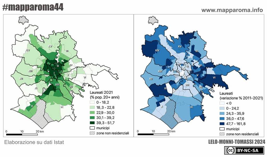 Mappe istruzione a Roma
