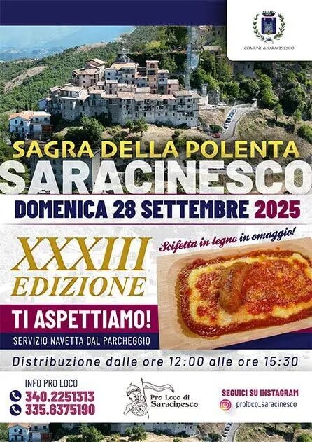 Sagra della Polenta Saracinesco 2025