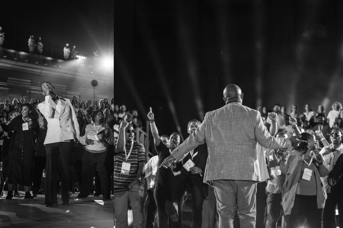 Pharrell Williams in concerto con i Voices of Fire