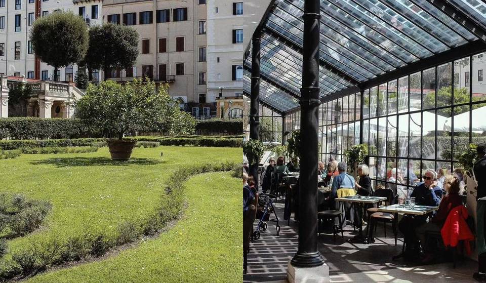Nel cuore di Roma puoi mangiare nella serra ottocentesca di un giardino nascosto che pochi conoscono