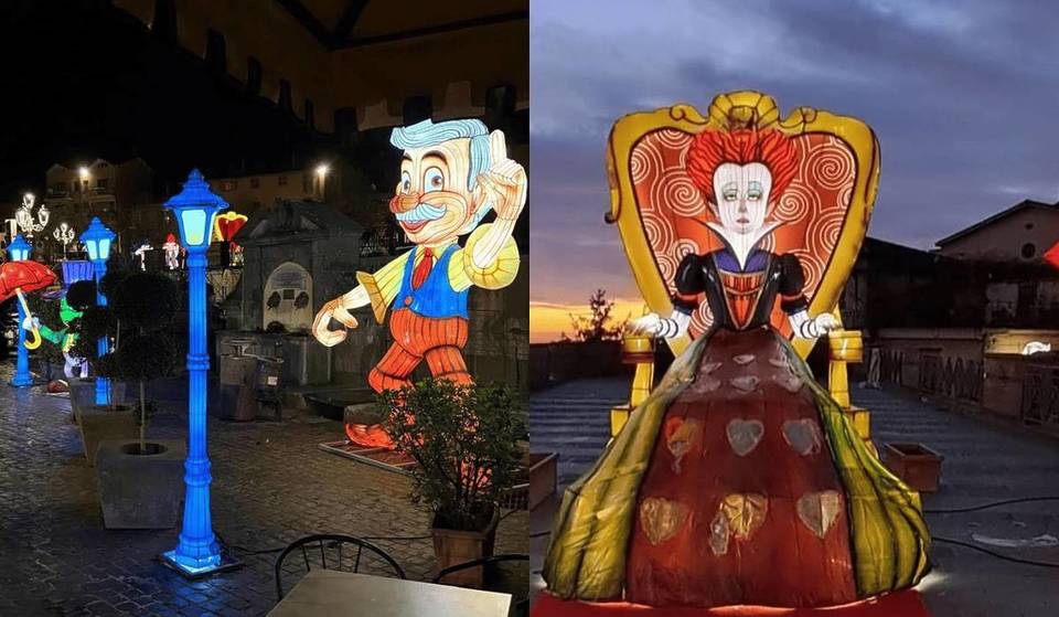 The “Village of Strawberries” lights up for Christmas with a fairy tale trail: Peter Pan, Alice in Wonderland, Pinocchio