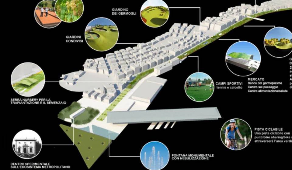 Rom wie New York: Die Tangenziale Est wird zur „High Line” im Herzen der Stadt mit Spielplätzen, Freizeitbereichen und Photovoltaik-Dächern.