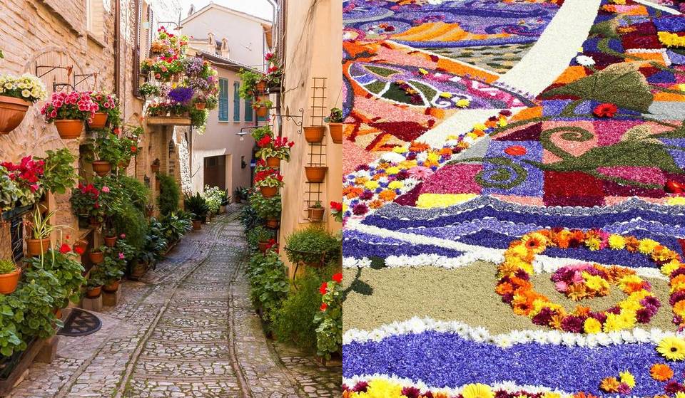 À deux heures de Rome, tu peux découvrir le village le plus fleuri d&rsquo;Italie : en été, c&rsquo;est la fête des fleurs