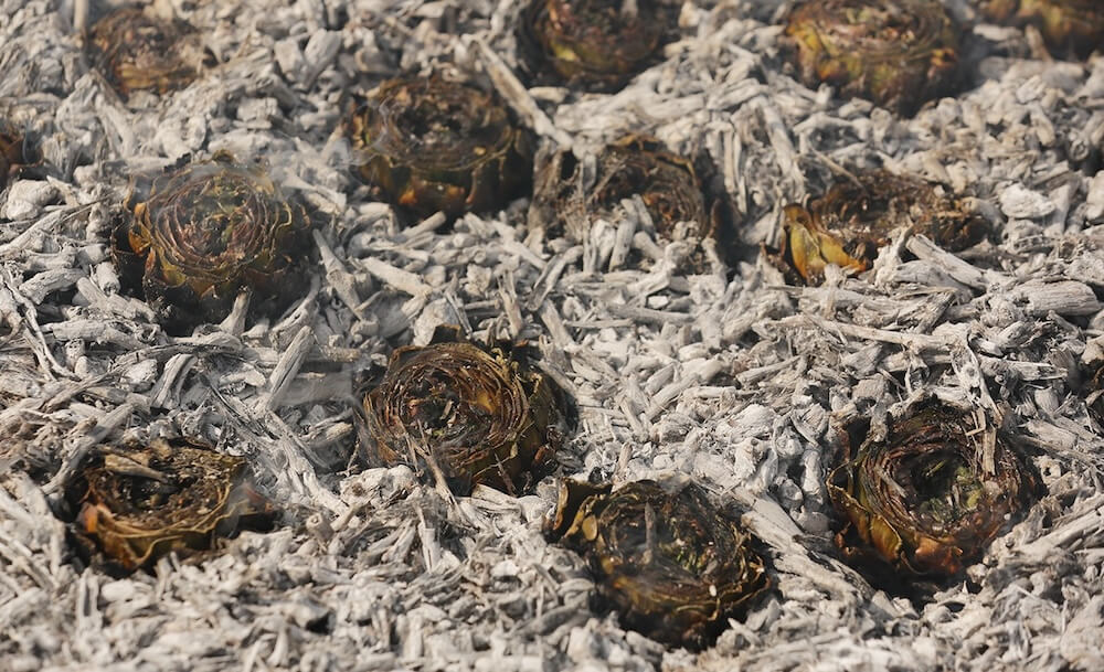 Carciofi in cenere