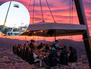 Etwas mehr als eine Stunde von Rom entfernt kannst du 50 Meter über dem Meer schwebend zu Abend essen: in Formia, nur 5 Tage lang, und die 22 Plätze sind im Nu vergriffen