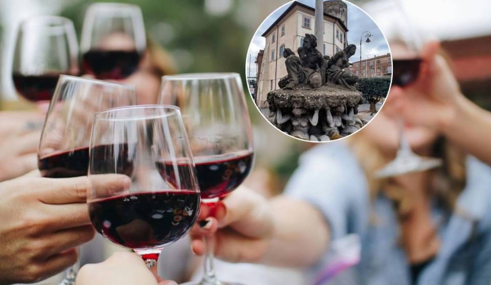 A menos de uma hora de Roma, há uma fonte de onde jorra vinho uma vez por ano: quem estiver por lá pode bebê-lo de graça