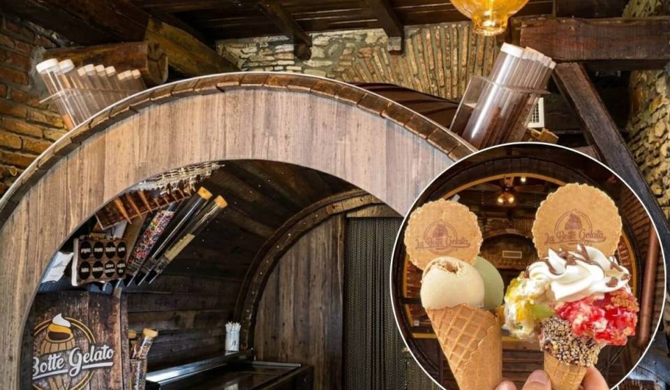 Dans les Castelli Romani, il y a un glacier incroyable où tu peux déguster un petit cornet à 3 € à l’intérieur d’un tonneau de vin