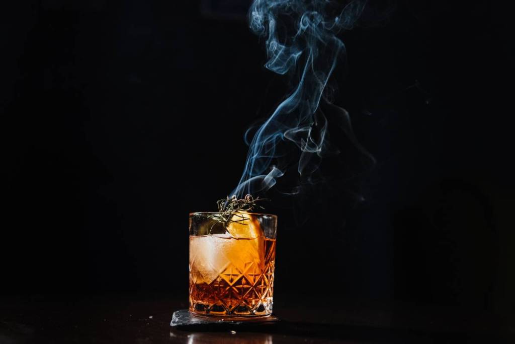 cocktail with smoke